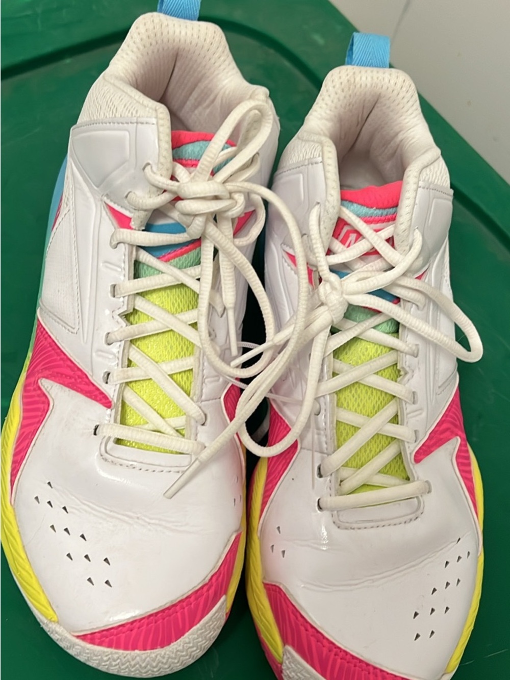 Moolah White Multi-Color Women's Athletic Sneakers - Stylish Comfort size 7